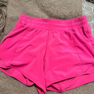 Lululemon sonic pink hotty hot shorts